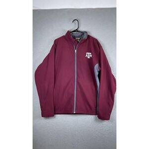 Texas A&M Aggies Jacket Mens Large Red‎ NCAA College Football Pro Edge Softshell